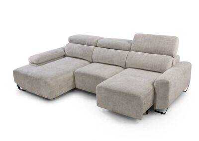 sofa modelo cerler crema extendido