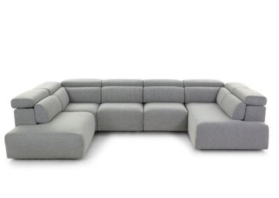 sofa modelo cerler gris en u
